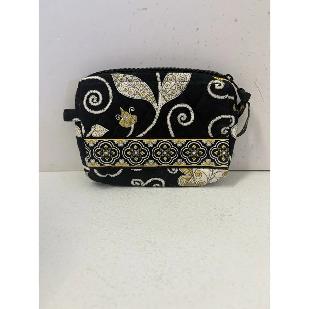 Vera Bradley‎ Cosmetic Bag Yellow Bird Makeup Travel Floral Organizer